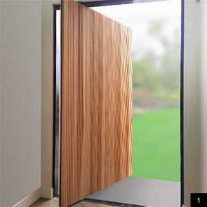 Portes pivotantes en bois pour entrée rotative - Product Image 5