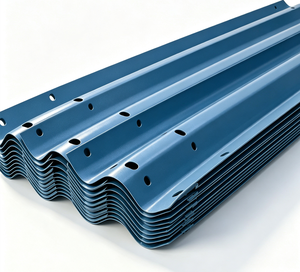 Barandilla de Seguridad de Acero Q235/Q355 Galvanizado en Caliente de Alta Resistencia, Barrera de Choque Tipo W, Reflectante Prismático de Alta Intensidad H1W2 - Product Image 2