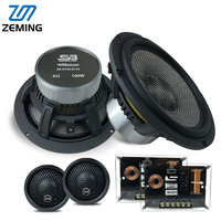 Speaker Koaksial Aluminium 2-Way Profesional Zeming OEM 6.5" Sistem Komponen 100W RMS Daya Universal Fit Kotak Hadiah Lipat Mewah