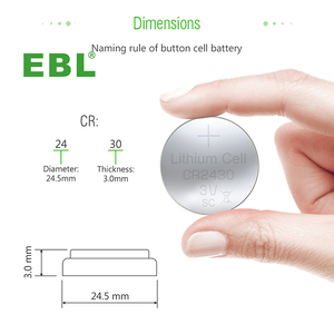 แบตเตอรี่ลิเธียมแบบกระดุม EBL รุ่น CR2430 ความจุ 300mAh แรงดัน 3.0V - Product Image 6