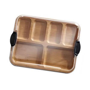 Tabla de Cortar de Bambú con Tapa Transparente con Cierre, Juego de Tablas de Charcutería de Bambú - Product Image 3