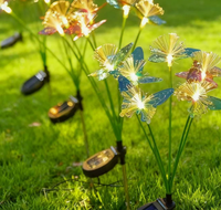 Lampe solaire LED papillon à fibres optiques pour jardin, pelouse, patio, allée, paysage, mariage, décoration de fêtes