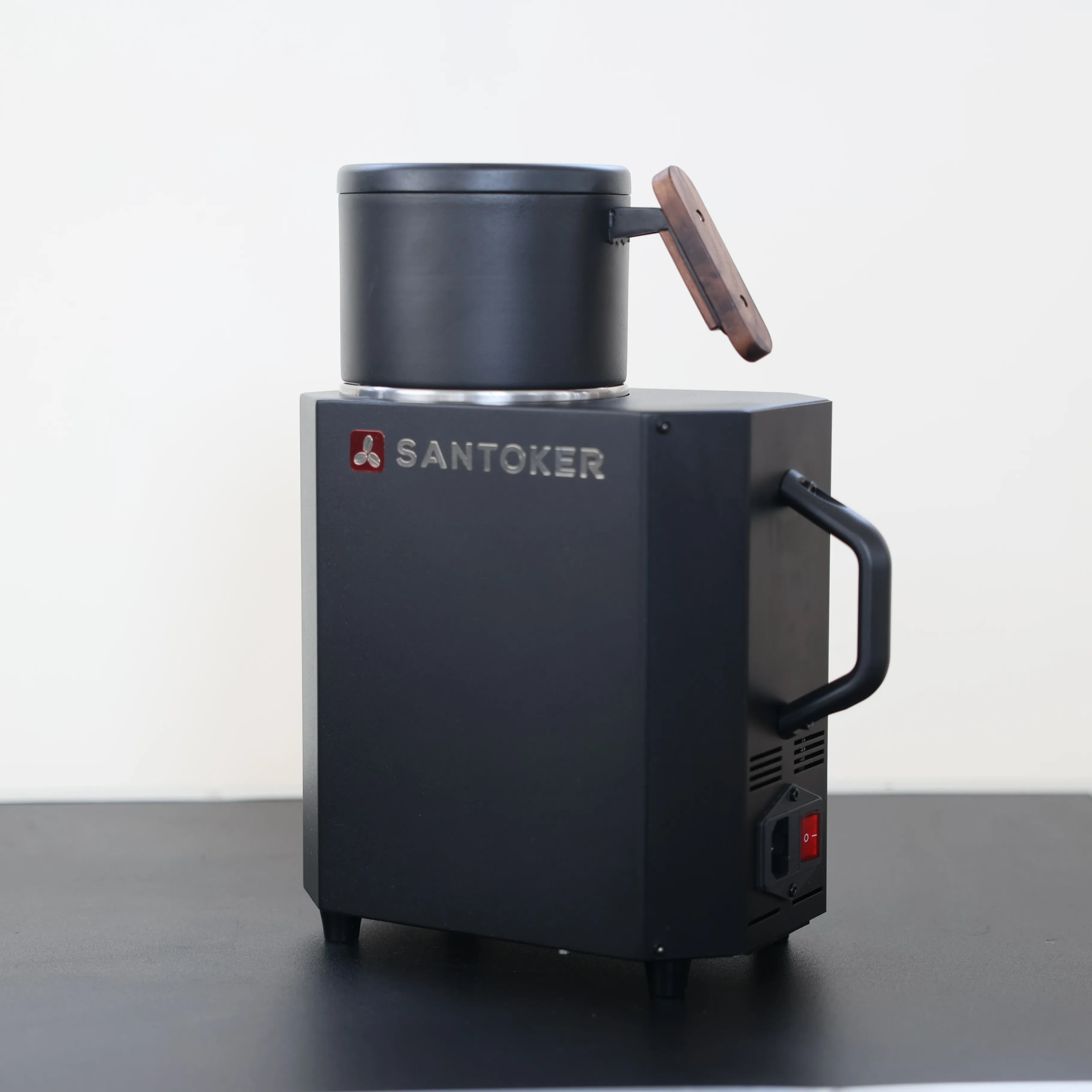 SANTOKER Cube10 100 גרם מכונת קפה מסחרית באוויר חם מכונת קפה קטנה בלוטות' חכמה מסחרית מכונת קליית קפה