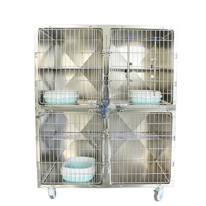 Jaula <span class=keywords><strong>para</strong></span> Perros de Acero Inoxidable con 4 Puertas y Control de Temperatura, Hermoso Diseño, Equipo Veterinario <span class=keywords><strong>para</strong></span> <span class=keywords><strong>Hospital</strong></span> de <span class=keywords><strong>Mascotas</strong></span> - Product Image 4