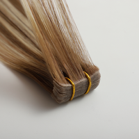 Extensions de cheveux naturels à bandes adhésives invisibles, Remy vierges double drawn, blondes, couleur personnalisée, vente en gros