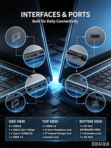 Nouvel ordinateur portable professionnel CHUWI en gros d'usine, 15,6 pouces, Windows 11, <span class=keywords><strong>Intel</strong></span> <span class=keywords><strong>I5</strong></span>, AMD Ryzen, 8 Go/16 Go de RAM, 256 Go/512 Go de SSD - Product Image 5