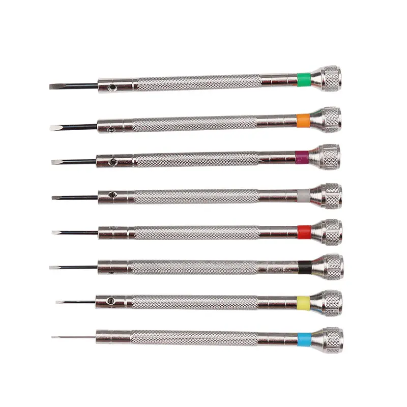 Metal multi-specification glasses watch repair tools kit flat blade precision screwdriver set