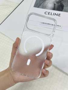 Étui de téléphone magnétique antichoc en TPU+PC pour 17/17 Pro/17 Pro Max/16/15/14/13 Pro Max, coque translucide fumée - Product Image 2