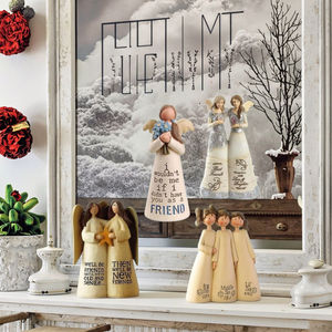 Adorno Navideño Exclusivo Transfronterizo, Escultura Pequeña de <span class=keywords><strong>Hermanas</strong></span> Ángeles Hecha a Mano y Ecológica, Artesanía de Resina para el Hogar - Product Image 6