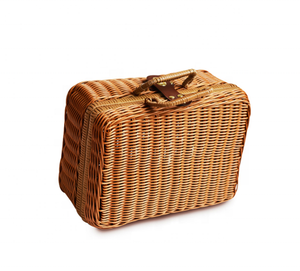HandmadeTravel Plastic Picnic Storage Baskets Cute Lady Suitcase for Makeup Or Travel