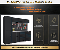 Armoire de rangement robuste en acier pour outils de garage, meuble d'atelier, établi pour garages et ateliers