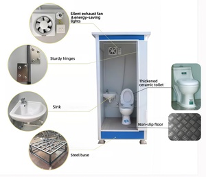 Toilettes portables <span class=keywords><strong>avec</strong></span> structure en aluminium, panneaux sandwich en acier coloré, toilettes mobiles extérieures <span class=keywords><strong>avec</strong></span> <span class=keywords><strong>WC</strong></span> à chasse d'eau pour plage et parc - Product Image 6