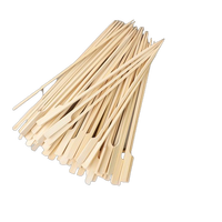 Brochettes en bambou Teppo de haute qualité, conformes aux normes d'exportation, pics plats, qualité alimentaire naturelle, écologiques, jetables, biodégradables, pour barbecue