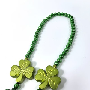 Collana con Perline a Trifoglio Verde per San Patrizio, Vendita all'Ingrosso, in Plastica e Metallo, Ideale per Decorazioni di Feste e Carnevale - Product Image 6