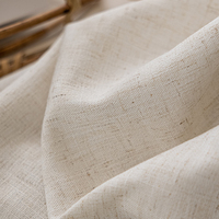 Écran de fenêtre en lin beige de vente chaude, pour le vent, le salon antique, le salon de thé, la baie vitrée, l'écran de balcon