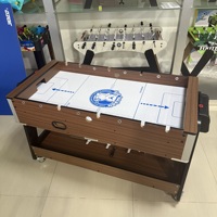 Tables de jeux multifonctions rotatives 5-en-1 de 40 pouces, table de billard d'intérieur avec roues, table de football en MDF E1, support OEM ODM