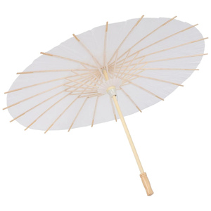 Sombrillas de Papel de Bambú Chinas Blancas Vintage Hechas a Mano, Accesorios de Fotografía DIY para Bodas - Product Image 1
