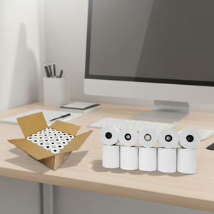 กระดาษม้วนความร้อนสำหรับพิมพ์ใบเสร็จแบบชั้นเดียว ขนาด 57 x 40 มม. น้ำหนัก 70 แกรม ปลอดสาร BPA สำหรับเครื่อง POS - Product Image 3