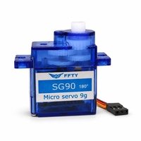 Micro-servo sans balais FFTY SG90 à dents en caoutchouc, interface JR pour modèles réduits d'avions, jouets RC, bras robotiques, bateaux RC, systèmes radio