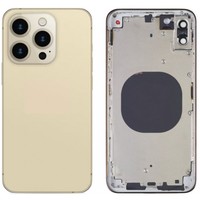 Châssis de boîtier pour iPhone 14 Pro avec coque arrière en alliage d'aluminium doré, accessoires pour téléphone portable