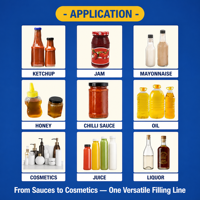 Pompa Piston Saus Pedas Otomatis Presisi Tinggi 4 Kepala Servo untuk Madu dan Pasta