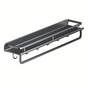 Kitchen Seasoning Rack <b>Shelf</b> Stainless Steel Removable Condiment Salt Storage Rack with Hooks <b>Wall</b> <b>Mounted</b> Rust Resistant Modern - Product Image 5