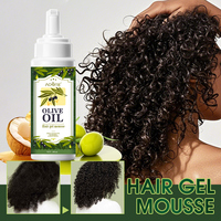 Produk Rambut Keriting Organik Busa Penata Rambut Minyak Zaitun untuk Kepang Label Pribadi