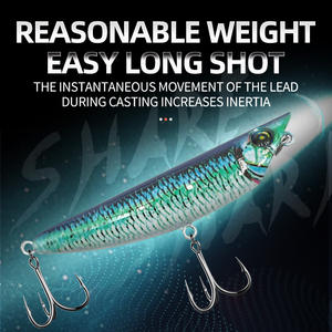 5 pièces/boîte 3D Simulation impression nageur Topwater <span class=keywords><strong>Realis</strong></span> crayon leurre eau salée naufrage lent flottant dur crayon leurre - Product Image 2