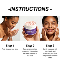 Crème Corporelle Éclaircissante Anti-Taches à la Perle, Glutathion et Niacinamide, Prix Usine