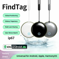 AK-08B Haustier-Tracker / Ortungsgerät / Bluetooth / IP67 / 365-Tage-Akku / FindTag App / Android iOS HarmonyOS