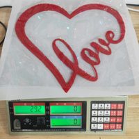 Patchs en chenille thermocollants personnalisés, grands, en forme de cœur avec lettres d'amour pour la Saint-Valentin, pour vêtements, T-shirts, sweats à capuche, sweats et vestes