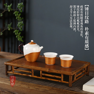 Handmade Hammered Copper <b>Tea</b> <b>Tray</b> Rectangle Standing Type For <b>Tea</b> Set Storage Neatening - Product Image 2