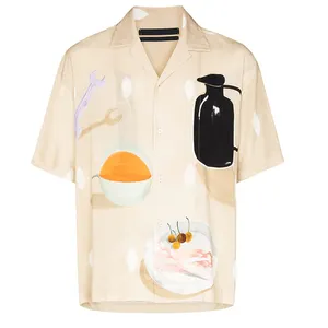 Personalized Fashion 2021 Latest Design Summer Men's Short-Sleeved Loose Henry Shirt