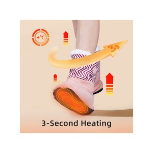 Portable <b>USB</b> Pink Smart <b>Heating</b> Boots Anti-Slip Plastic Cement Foot Warmer for Home Car Office & Outdoor Portable Installation - Product Image 3