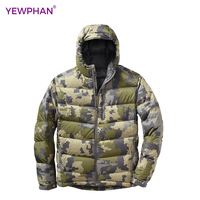 Veste en duvet hybride de chasse d'hiver pour hommes, meilleure vente de manteau en duvet imprimé chasseur, camouflage, camouflage