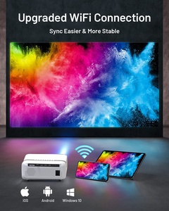 8 anni 1080 WiFi P LCD 9.0 Android Mini proiettore Home Theater 4K portatile con lampada a LED orizzonte caratteristiche interattive - Product Image 5