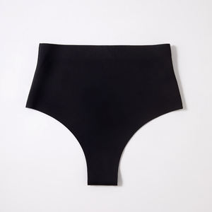 Ice Silk Body Shaper Cintura Alta Sem Costura Tummy Controle Calcinha das Mulheres de alta Qualidade Respirável Nylon Tanga Calcinha - Product Image 5