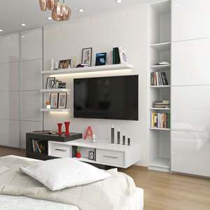 Meuble TV mural de salon YALIG en bois, design moderne et luxueux - Product Image 6