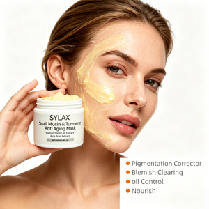 Masque Visage Anti-Rides SYLAX à la Bave d'Escargot et à l'Extrait de Curcuma – Crème Hydratante Anti-Âge pour une Peau Jeune – Formule Bio - Product Image 3