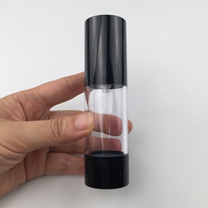 Botol Pompa Serum Tanpa Udara untuk Perawatan Kulit, Krim Wajah, Losion, Minyak Esensial, Botol Semprot Pompa Hitam 15ml-120ml Kosmetik - Product Image 4
