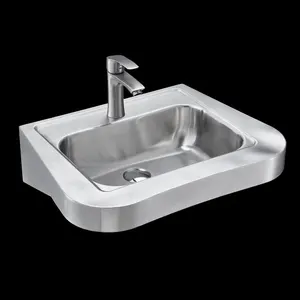 Wall Mount 304 Stainless Steel Disabled Wash Basin