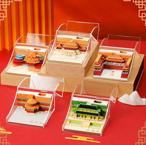 FOCUS OEM Factory 6 Color Art Table Calendar Promotional Giveaways 3D Desk Memo
