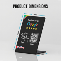 Soporte para Código QR TOPTAG con NFC para Reseñas de Google Business - Exhibidor Moderno para Redes Sociales para Salones de Belleza