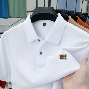 Camiseta de Golf de Manga Corta para Hombre, Personalizada con Logotipo Bordado, Anti-Pilling, de Alta Calidad, Lisa, Transpirable, Sin Costuras, de Spandex y Algodón - Product Image 3