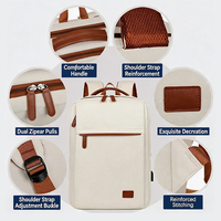 Sac à dos pour ordinateur portable 15,6 pouces avec port de charge USB, résistant à l'eau, pour hommes et femmes, idéal pour les voyages d'affaires