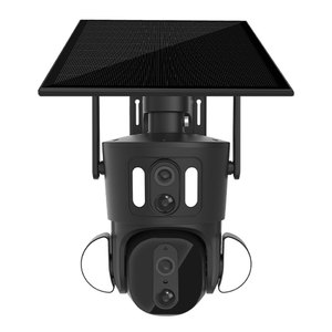 Caméra de sécurité solaire 4G 4K 8MP, double objectif 4MP, écran sans fil, caméra PTZ <span class=keywords><strong>extérieure</strong></span> WiFi avec panneau solaire, connectée au téléphone mobile - Product Image 2