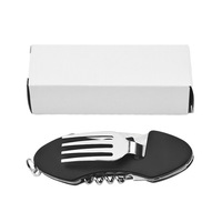 Ensemble de couverts pliables multifonctionnels en acier inoxydable pour camping et extérieur, couteau, fourchette, cuillère, baguettes, détachables