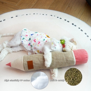 Cuscino giocattolo di alta qualità In juta naturale per gatti di lusso In cotone alla moda eco-friendly per animali domestici massaggiagengive incorporato con erba gatta adorabile cartone animato - Product Image 3