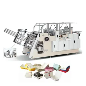 1200 double head fast food box forming machine carton box making machine prices with gule folding function