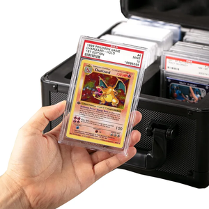 Kotak penyimpanan tas jinjing Aluminium 3 baris dapat dikunci portabel kotak penyimpanan untuk kartu olahraga - Product Image 3